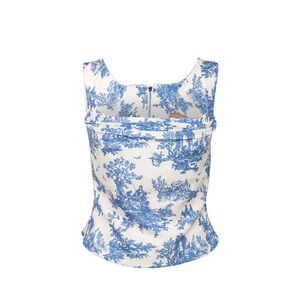 Miaou—Imogene toile-print corset top